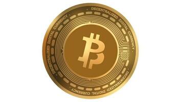 3d machen golden Bitcoin Privat btp Kryptowährung Münze Symbol schließen oben foto