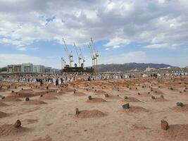 Medina, Saudi Arabien, April 2023 - - Innere Aussicht von jannat al-baqi historisch Friedhof von Medina. diese Friedhof ist gelegen in der Nähe von Masjid al-Nabawi im Medina. foto