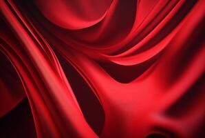 rot Seide von Stoff Hintergrund, Luxus Textur. generativ ai foto