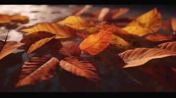 Herbst Blätter Hintergrund Illustration ai generativ foto