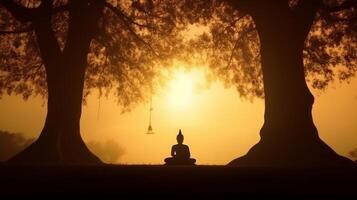 Buddha Hintergrund. Illustration ai generativ foto