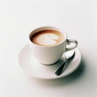 Cappuccino Kaffee Tasse isoliert. Illustration ai generativ foto