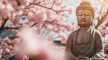Buddha Hintergrund. Illustration ai generativ foto