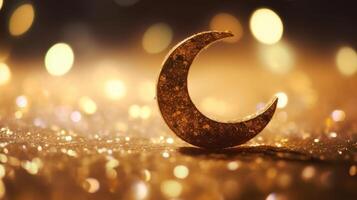 Ramadan Hintergrund mit Mond. Illustration ai generativ foto