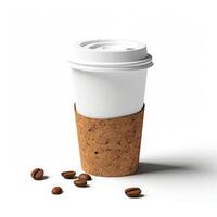 Kaffee zu gehen isoliert. Illustration ai generativ foto