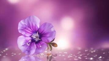 violett Blume Hintergrund. Illustration ai generativ foto