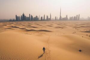 Dubai Hintergrund. Illustration ai generativ foto