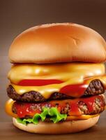 Käse Burger köstlich generiert ai foto