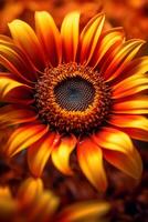 Sonnenblume Hintergrund. Illustration ai generativ foto