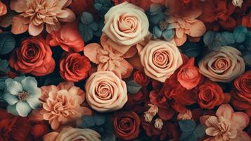 Rose Blume Hintergrund. Illustration ai generativ foto
