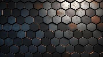 Bienenwabe Eisen Metall Textur ,generativ ai foto