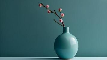 minimalistisch Pastell- Vase Dekoration, Werbung, generativ ai foto