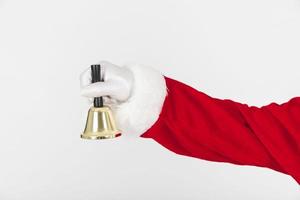 Weihnachtsmann hält Glocke. schöne Qualität und Auflösung schönes Fotokonzept foto