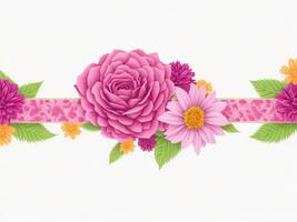 ein Rosa Band mit ein Bogen auf Es, generativ ai foto