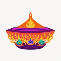 glücklich Diwali Tag Poster Design wünsche Sie Wohlstand, Freude, und Liebe, generativ ai foto