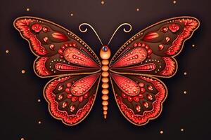 ein schön Schmetterling im Papier Stil erstellt mit generativ ai Technologie. foto