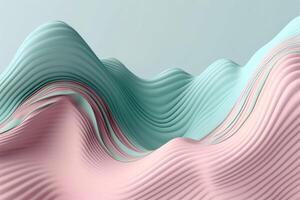 abstrakt drei dimensional Hintergrund mit Sanft Kurven und beschwingt Farben erstellt mit generativ ai Technologie. foto