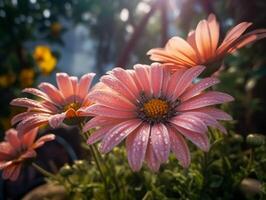 Frühling Blume natürlich Hintergrund Illustration ai generativ foto