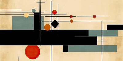 ai generiert. ai generativ. matisse Bauhaus japanisch Linien Muster Hintergrund Graffiti Poster Muster Grafik Design. Grafik Kunst foto