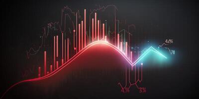 ai generativ. ai generiert. Geschäft Diagramm Daten Forex Lager Finanzen grapgh. Marketing Einkommen Statistik. Grafik Kunst foto