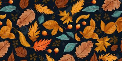 ai generativ. ai generiert. Herbst Blätter Hintergrund Muster. können Sein benutzt zum Grafik Design oder Dekoration. grphic Kunst foto