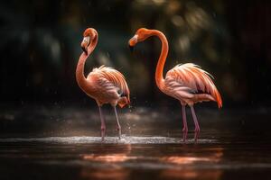 Flamingo Vogel . ai generiert foto