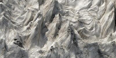 ai generiert. ai generativ. ein Berg Grat mit viele von grau Felsen, im das Stil von illusionistisch Decke Fresken Murmeln. Grafik Kunst foto