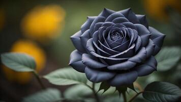 schwarz Rose Blume schließen hoch, ai generiert foto