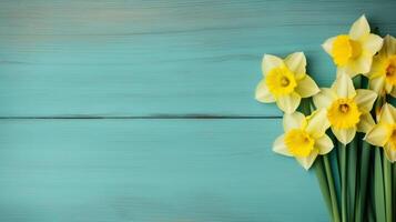 Kunst Frühling Blumen Rahmen Hintergrund. ai generativ foto