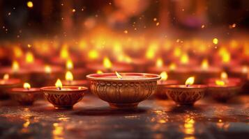glücklich Diwali Hintergrund. Illustration ai generativ foto