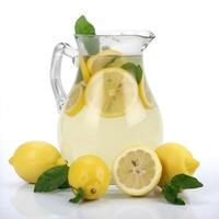 ein Krug von Limonade generativ ai generiert foto