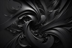glatt schwarz Hintergrund, abstrakt Hintergrund. generativ ai foto