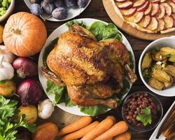 Thanksgiving-Mahlzeit Konzept mit der Türkei. schöne Qualität und Auflösung schönes Fotokonzept