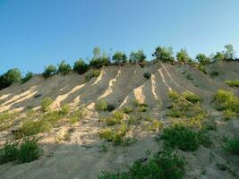 Geologie Felsen Formation von das Bornitsky Steinbruch, leningrad Region. Russland foto