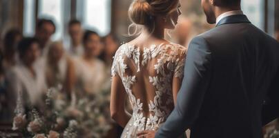 das Hochzeit Zeremonie mit ai generiert. foto