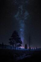 Nacht Himmel gefüllt mit viele von Sterne. generativ ai. foto