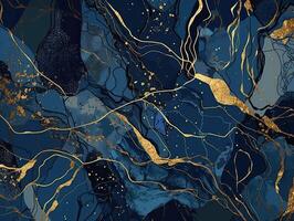 Blau und Gold Luxus Marmor Textur Hintergrund Hintergrund foto