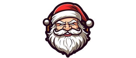 Santa claus Logo, Santa claus Clip Art. Weihnachten und Neu Jahr Hintergrund. ai generiert. foto