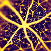 Neuron Zelle Netzwerk Modell. generativ ai foto