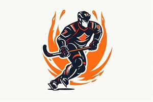 Menschen spielen Eishockey Vektor Symbol Illustration generativ ai foto