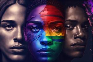 Welt gemacht von lgbtq Menschen Konzept Illustration generativ ai foto