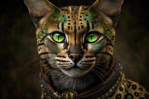 Amazonien Katze Illustration generativ ai foto