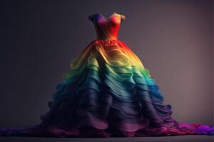 lgbtq Frieden Flagge Kleid Illustration generativ ai foto