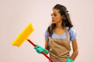 Porträt von ein Fachmann Maid foto