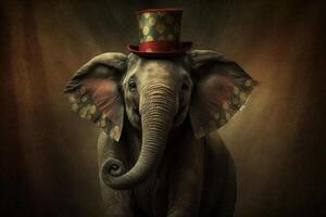 Elefant Zirkus Tier Illustration generativ ai foto