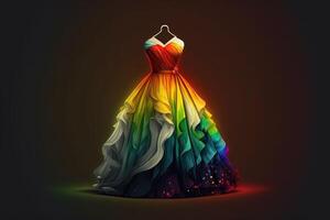 lgbtq Frieden Flagge Kleid Illustration generativ ai foto