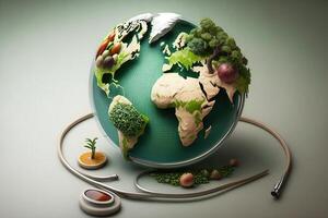 Welt Gesundheit Tag ist ein global Gesundheit Bewusstsein Tag gefeiert jeder Jahr auf 7 .. April Illustration generativ ai foto