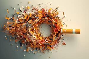 Welt Nein Tabak Tag abstrakt Illustration generativ ai foto