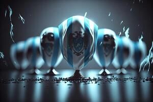 Argentinien Fußball Mannschaft gewinnen Welt Tasse generativ ai foto