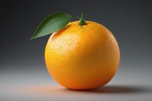 Nahansicht ein frisch ganze Orange Zitrusfrüchte Obst isolieren. ai generiert foto